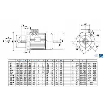 Silnik elektryczny z hamulcem 3kW 1400 obr/min. 100 B35